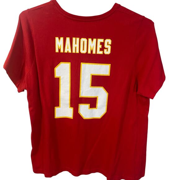 Kansas City Chiefs Womens V-Neck Shirt Patrick Mahomes #15 Super Bowl NFL Red 3X - Picture 1 of 5